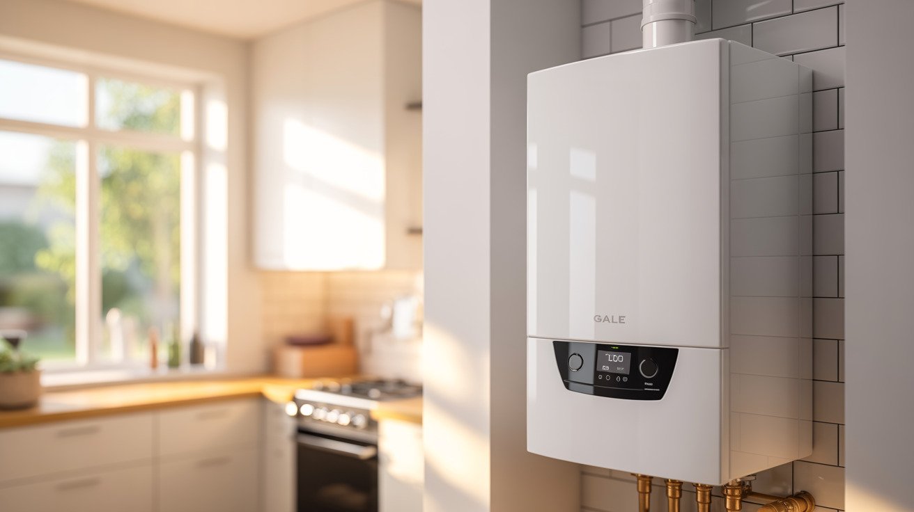 Modern gas boiler installed in a UK home — heating efficiency services in Tamworth by Vulcan Heat